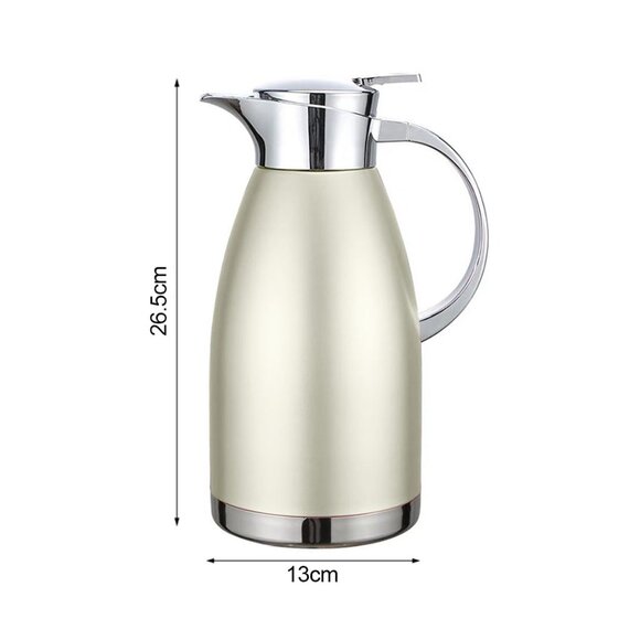 SOGA 1.8L Gold Stainless Steel Insulated Vacuum Flask – Hot & Cold Drink Bottle - Picture 6 of 8